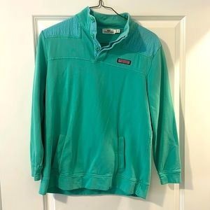 Women’s green, three button shep shirt, size small